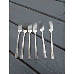 Oneida CAPRICE Nobility Silver Plate 1937 Silverware 6-pc Dinner‎ Forks